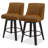 Hokku Designs & Makiba 360° Swivel Counter Height Bar Stool - CertiPUR-US Foam, Solid Wood Frame, Linen Upholstery-717743517-718174141