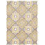 Tapis géométrique beige / gris / jaune touffeté à la main Patricio-32254965