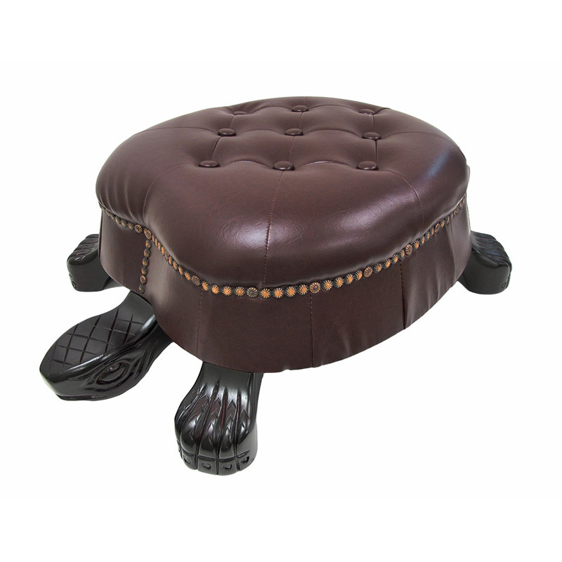 Shena Faux Leather Ottoman