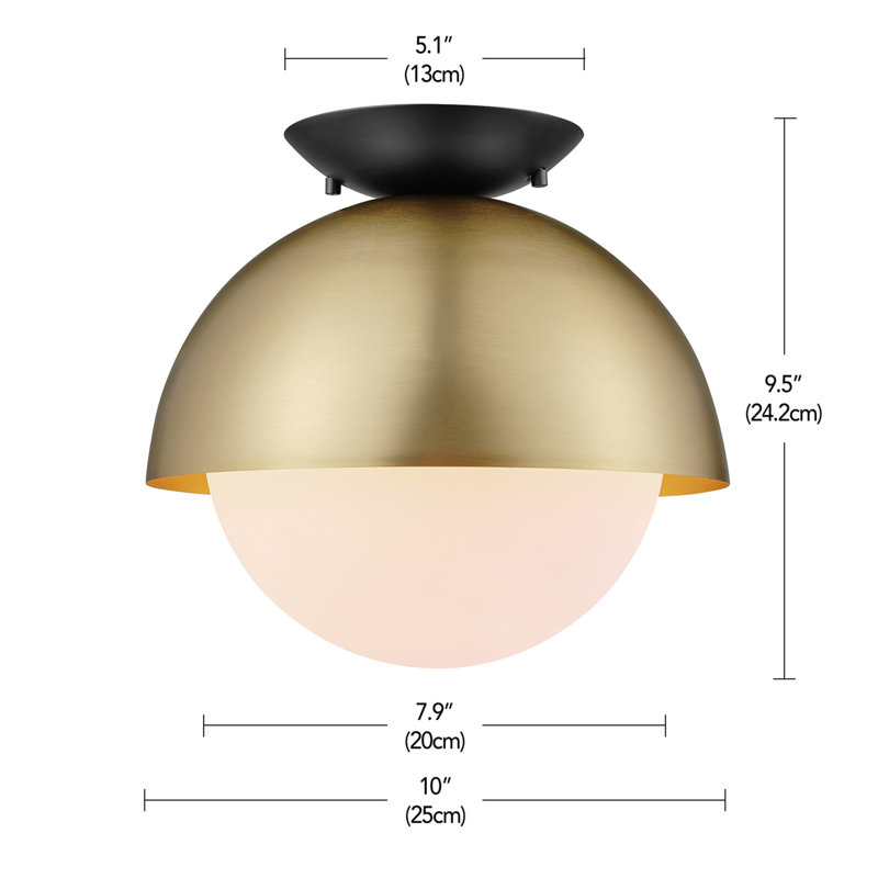 Oswald Flush Mount, Gold