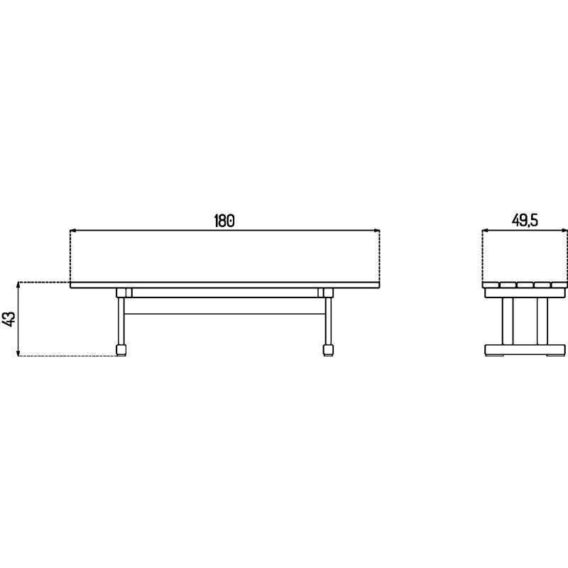 Ermelundene Outdoor Bench