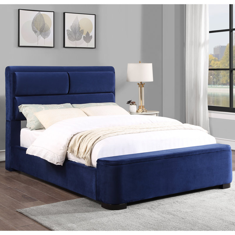 Demicah Upholstered Standard Bed, Queen, Gray