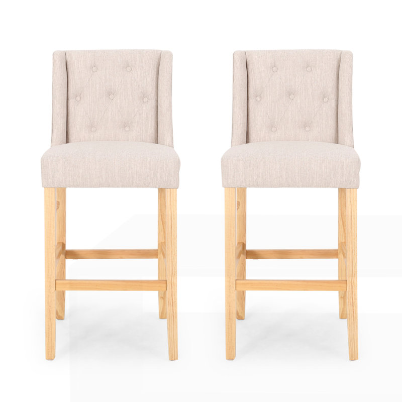 Tabouret de comptoir à oreilles 31 po Vienna, Beige
