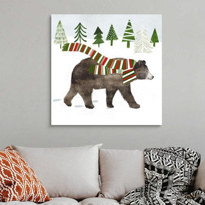 Reproduction d’art sur toile Woodland Christmas I par Victoria Borges