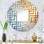 Minimalisme chassant les arcs-en-ciel - Miroir décoratif labyrinthe | Rond-96241203