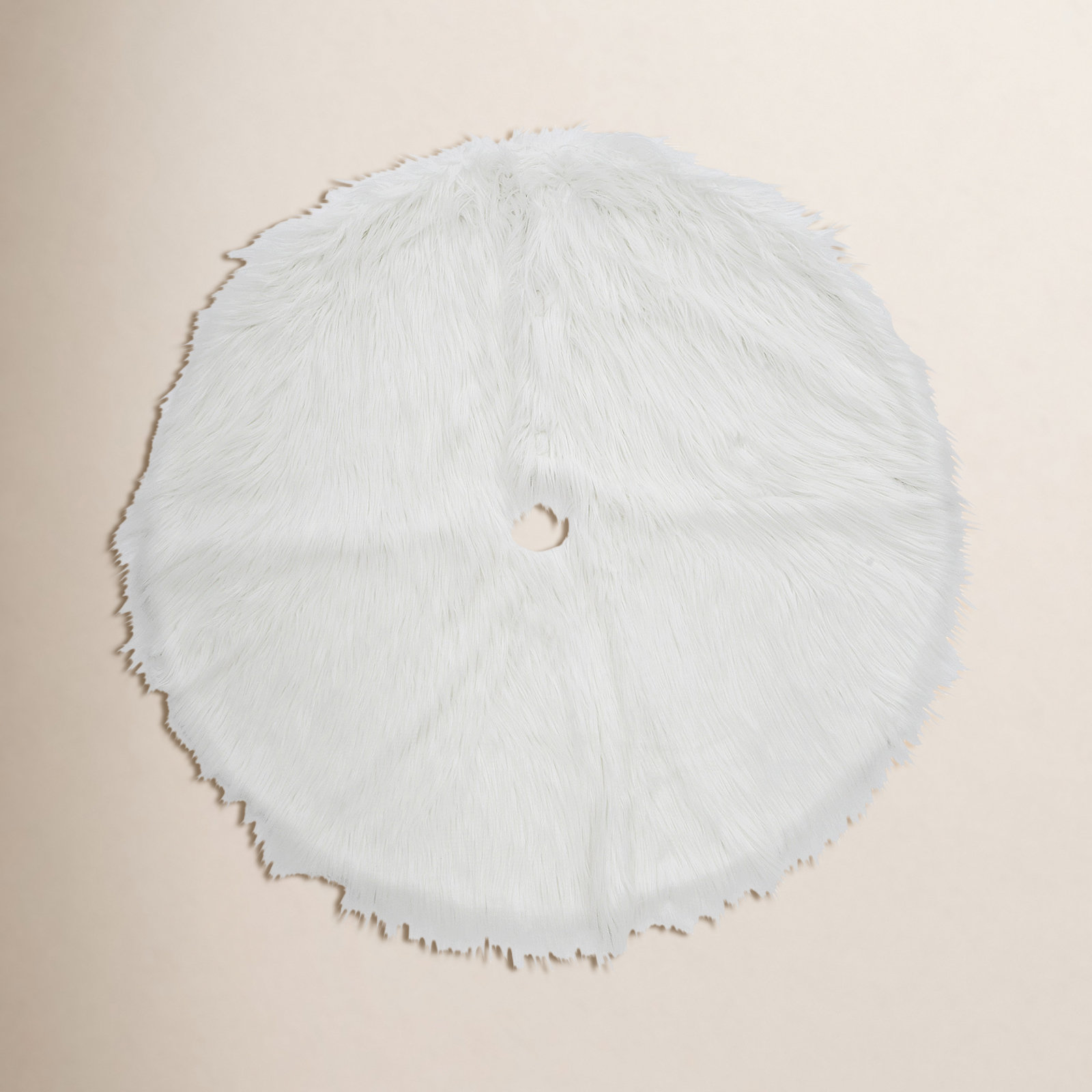 National Tree Company General Store Collection White High Pile Tree Skirt, 48" W