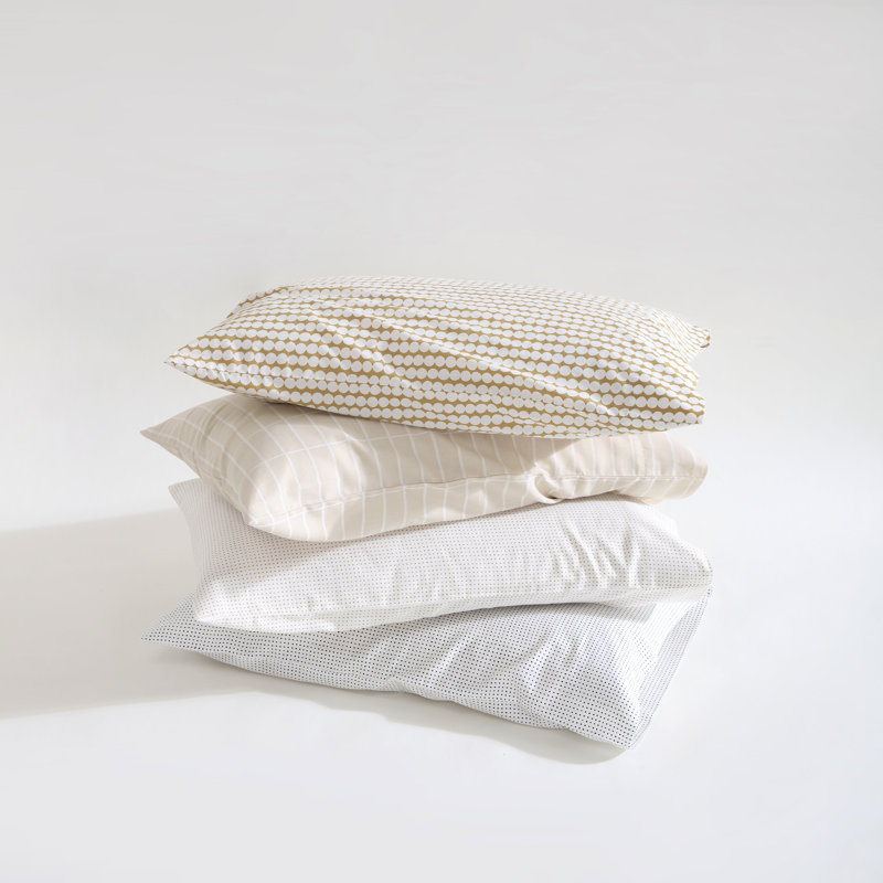 Marimekko Pikku Rasymatto Organic Cotton Beige King Sheet Set, Queen Sheet Set + 2 Pillowcases