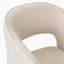 Ensemble de salle à manger rond de 7 pièces avec table à piètement central, placage de bois et fauteuils en chenille-747268901