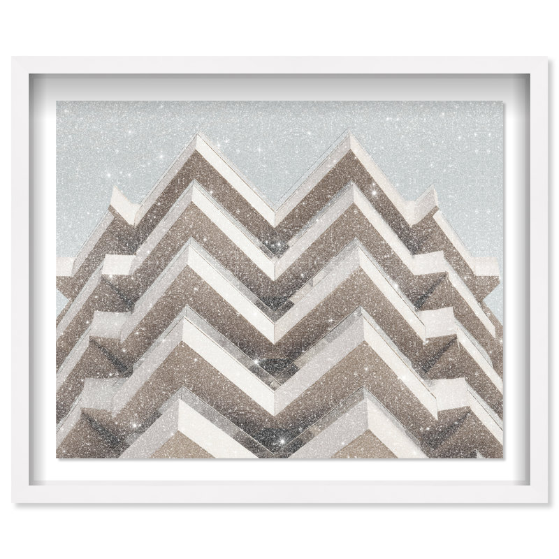 Geometric Pulse II Print by Oliver Gal, 21.5"H x 17.5"W, White Shadowbox