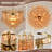 Artisanal Amber Glass Multi-Layer Pendant Light - Vintage Mid-Century Elegance With Golden Accents-1179176479-1179176475-1184757869