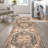 Chapell Chenille Mid-Century Medallion Machine-Washable Black/Terra Rug-258997342