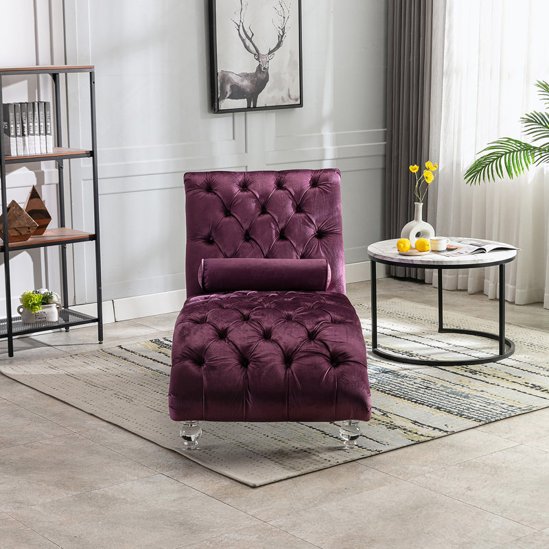 Canapé Leisure avec pieds en acrylique, Mauve