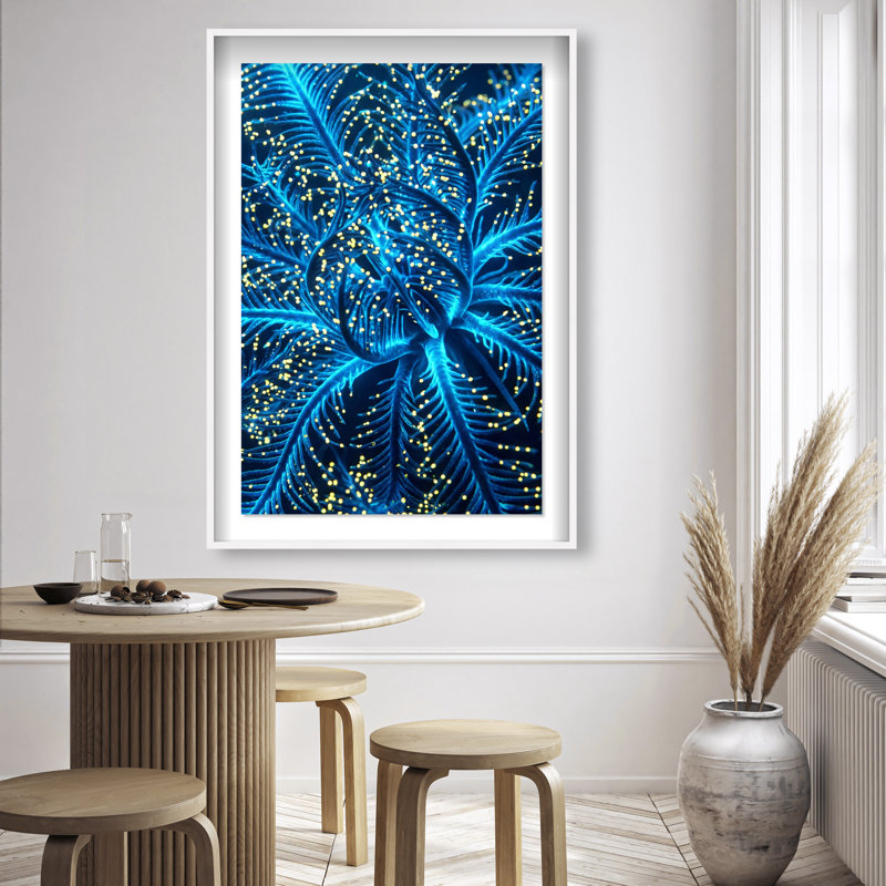 Neon Bloom Print by Oliver Gal, 16.5"H x 11.5"W, White Shadowbox