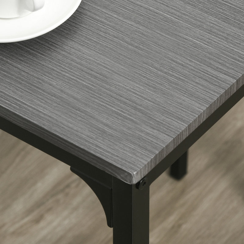 Ensemble de table de bar et chaises 3 pièces, ensemble de table de salle à manger industrielle pour 2 personnes, table de cuisine à hauteur de comptoir avec tabourets de bar, ensemble de table de petit-déjeuner pour 2 petits espaces