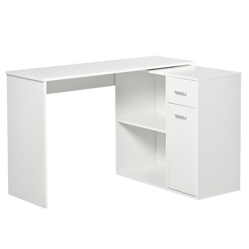 Alohi L-Shaped Executive Desk, White