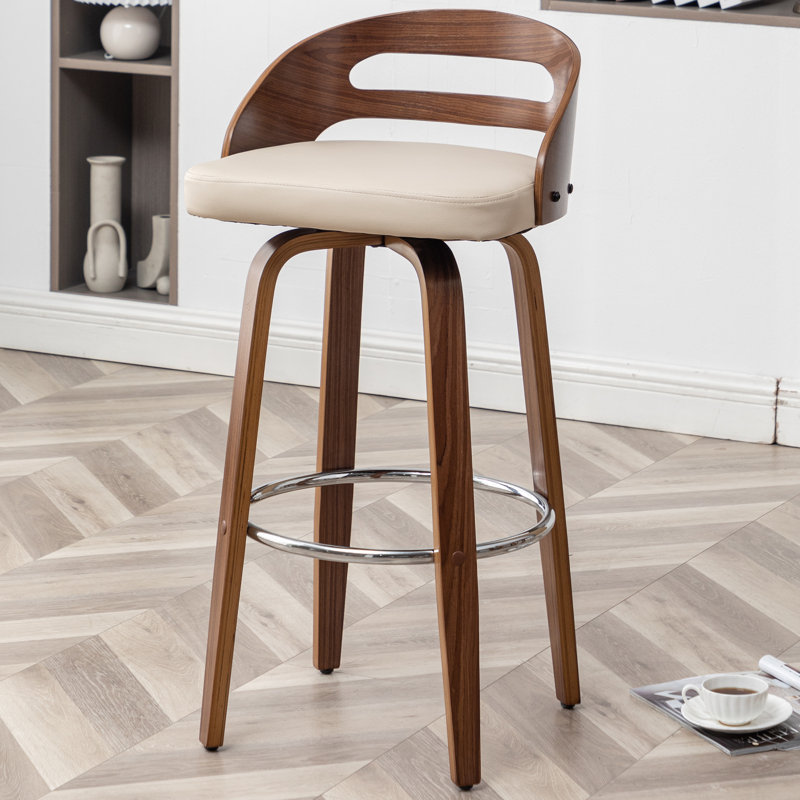 Swivel Bar Stool, Beige, Bar Stool (76cm Seat Height)
