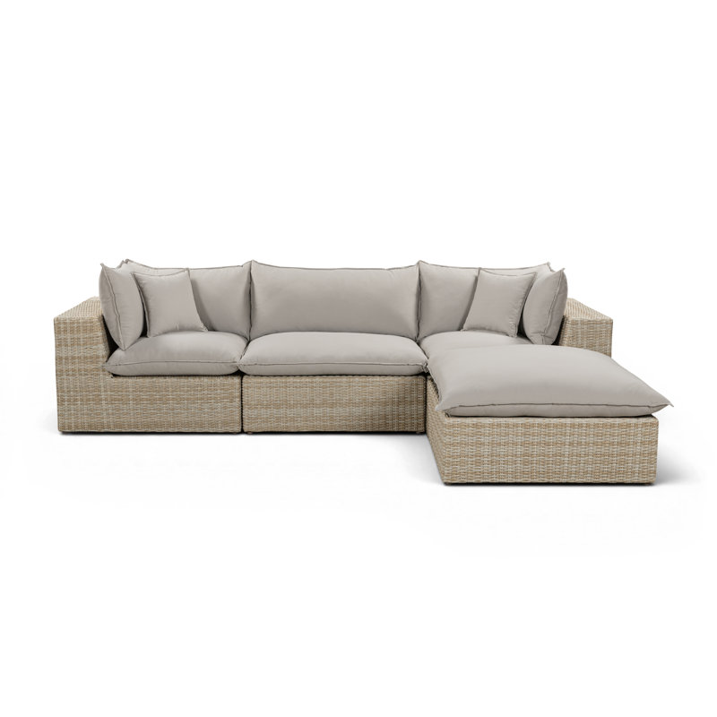 Canapé modulaire d'extérieur Cali, 3, Sofa, Ottoman