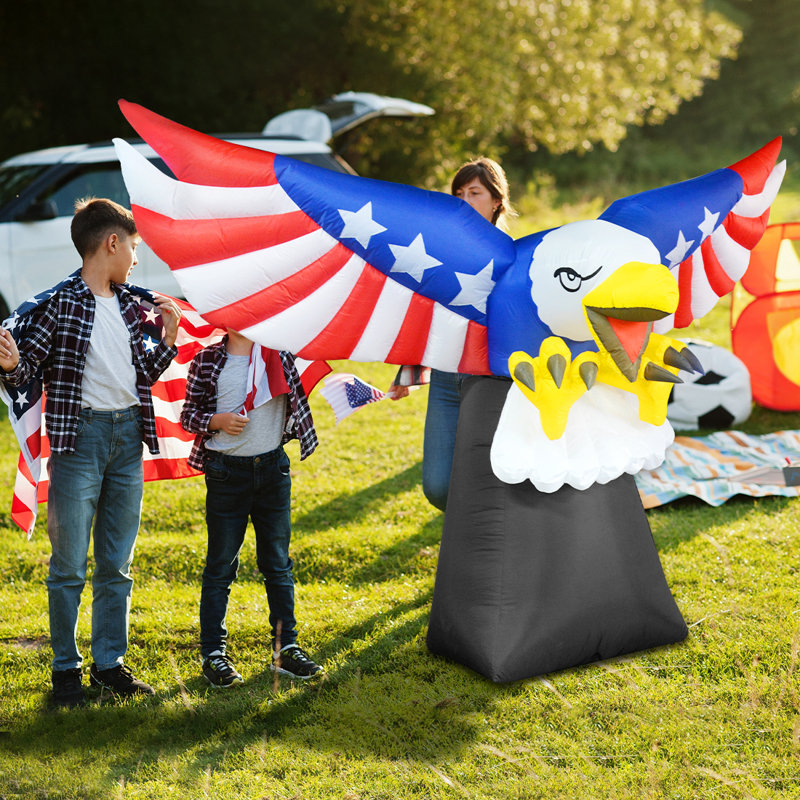 8.5 FT Patriotic Bald Eagle Inflatable with LED Lights