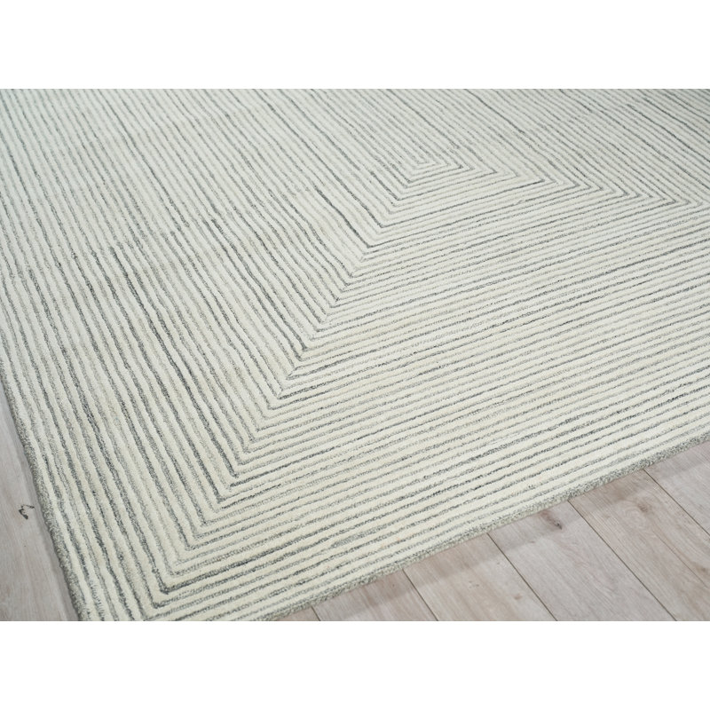 Serenity handloomed PET Beige/Brown Area Rug, Rectangle 12' x 15', Gray/Ivory