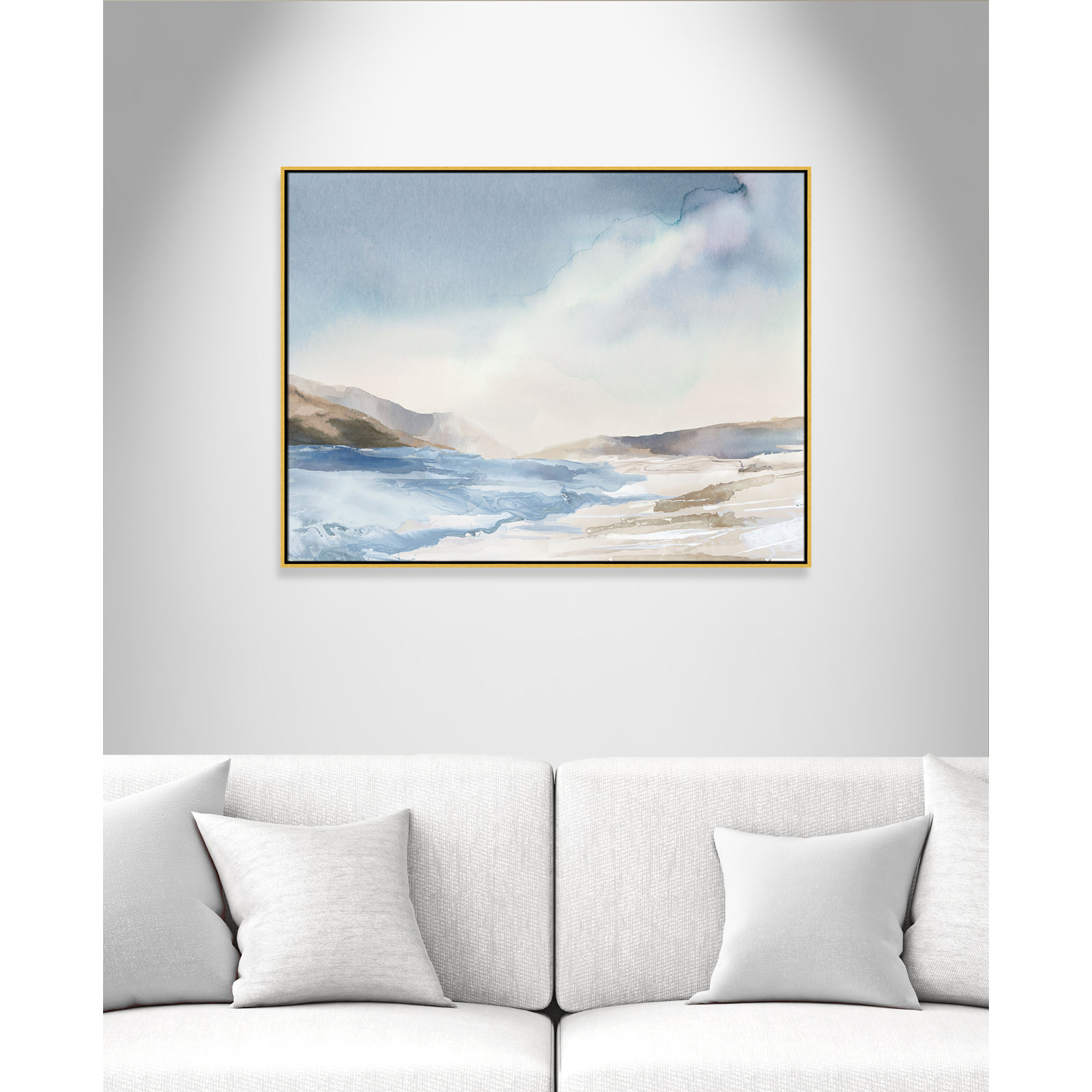 Coralie "Mystic Shores" Print, 37.5" H x 49.5" W, Gold