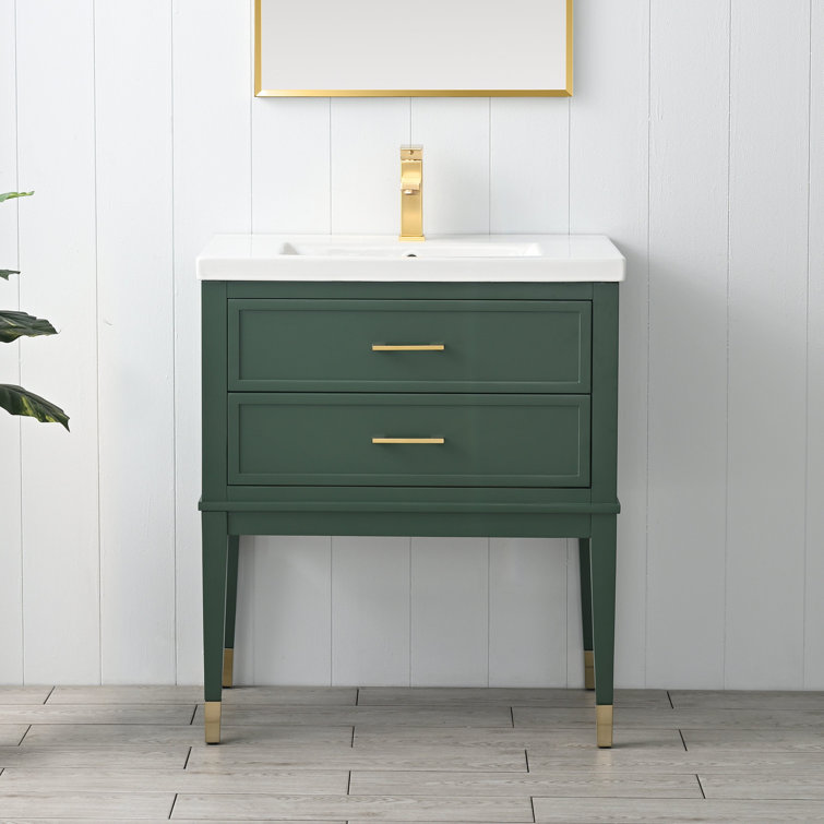 Aristica 30'' W Single Bathroom Vanity with Ceramic Top