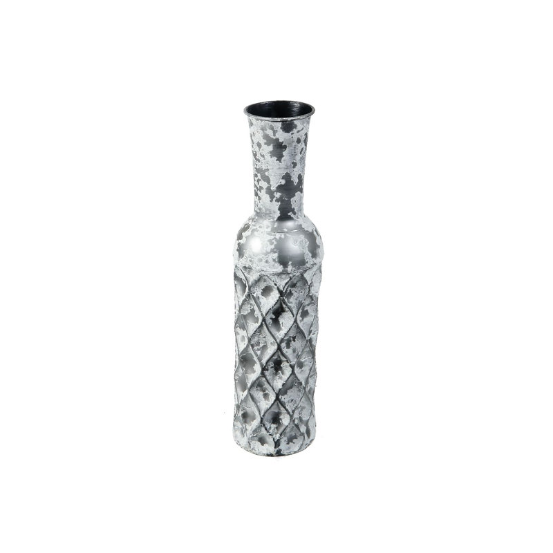 Vase de plancher en métal 18" à l’intérieur/extérieur gris Plympton
