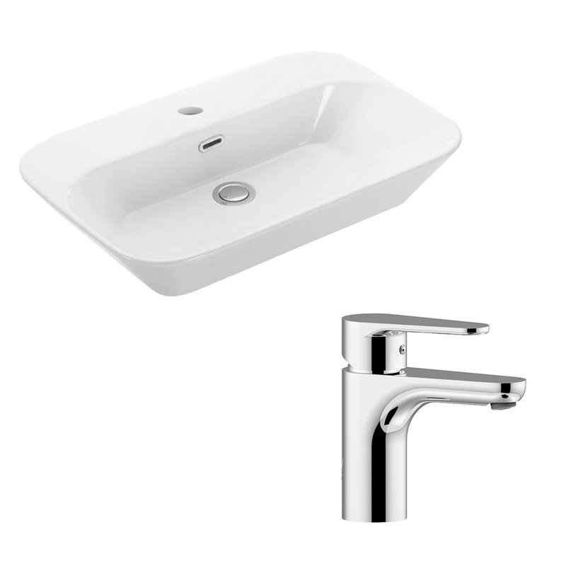 Edge 25.4'' L Bathroom Sink