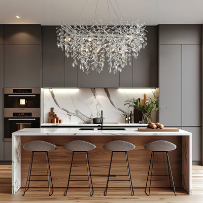 Lustre de luxe en cristal 18 lumières Paree