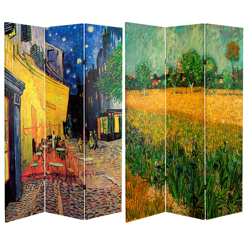70.88" x 47.25" Works of Van Gogh 3 Panel Room Divider