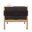 Chaises longues confortables en bois d'acacia tissé pour la maison