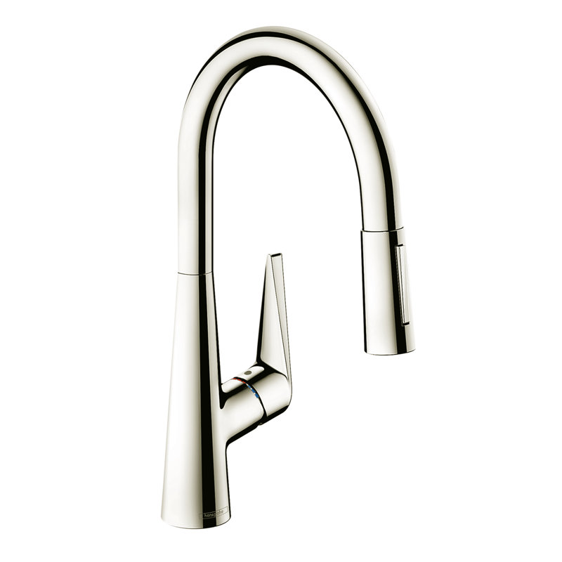 Talis S Pull Down Single Handle Kitchen Faucet with Magnetic Docking, Polished Nickel