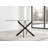 Lenworth Modern Black Metal and Glass Dining Table Set with 6 Upholstered Dining Chairs-1102717340
