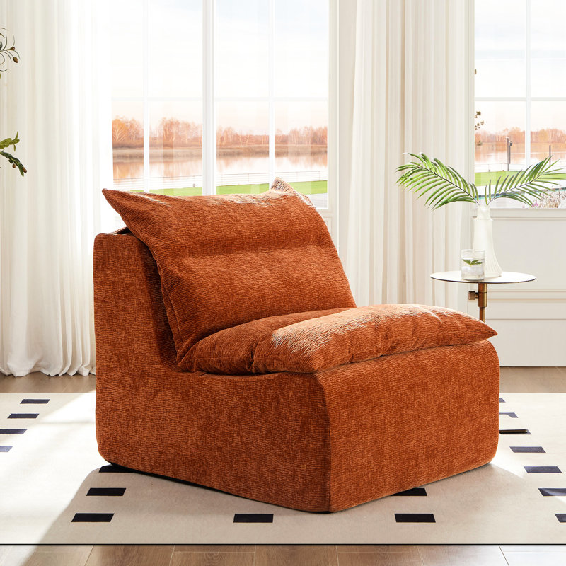Fauteuil à billes avec accents Modern Modern, Orange