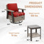 Ensemble 2 pièces de chaises de patio pivotantes en osier avec table d'appoint-120465008