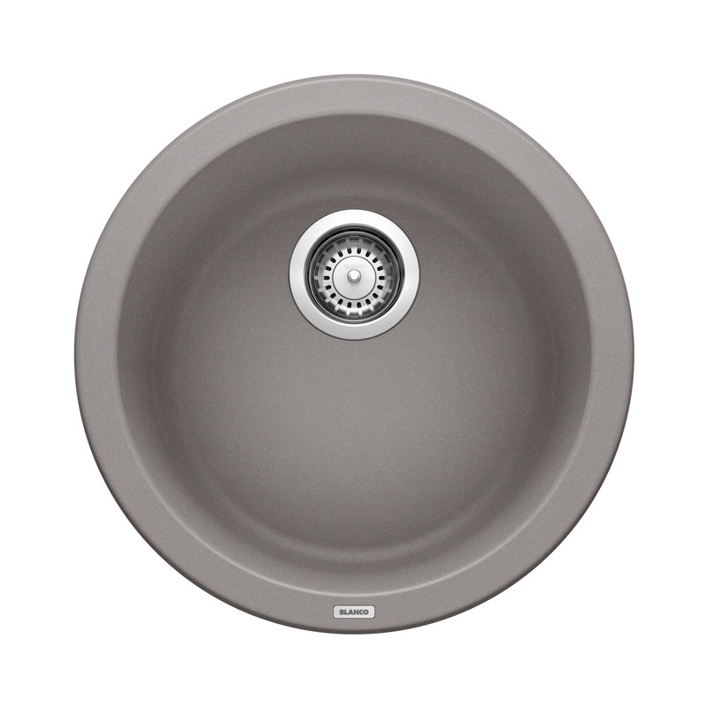 Rondo SILGRANIT 18" Dual Mount Bar Sink, Metallic Gray