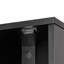 Armoire de rangement multi-fonctionnelle avec deux portes et tablettes réglables, tablette ouverte, noir-936908746
