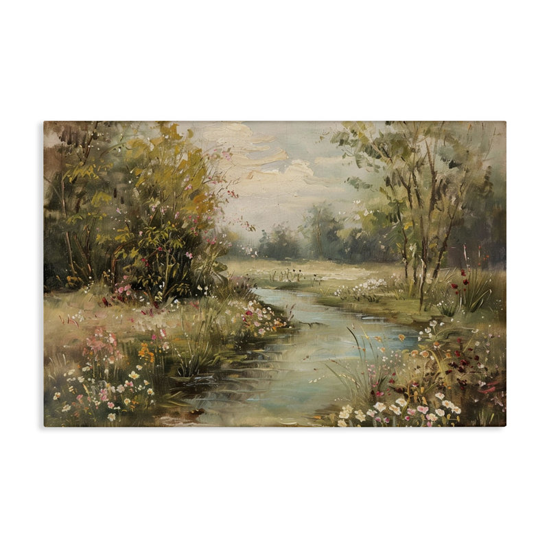  "Spring Stream", art mural sur toile par LSR Design Studio, H 20 po x l 30 po