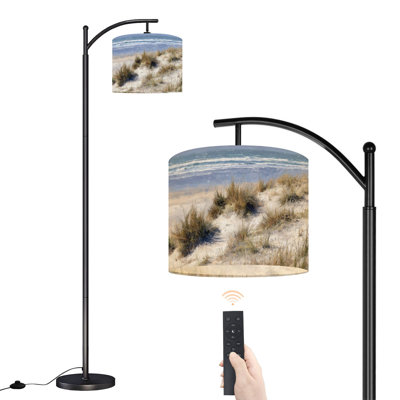 Lampe sur pied à arc avec abat-jour réglable Windswept Sandy Dunes Ocean View