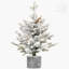 Arbre de Noël enneigé 6,5 pi avec base en pot, 350 lumières DEL blanc chaud, 1386 branches en PE + PVC, 31 pommes de pin, petit plateau de table / entrée / décoration intérieure-406000838