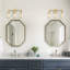 Éclairage pour meuble-lavabo 3 lumières avec abat-jour en verre transparent-1326743104