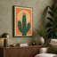 Saguaro at Sunrise Retro - Wrapped Canvas-1781982130-1781982134