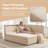 Twin Size Upholstered Bed Frame With Storage Drawers, LED Lighting, USB Charging, Solid Wood Support-327765676
