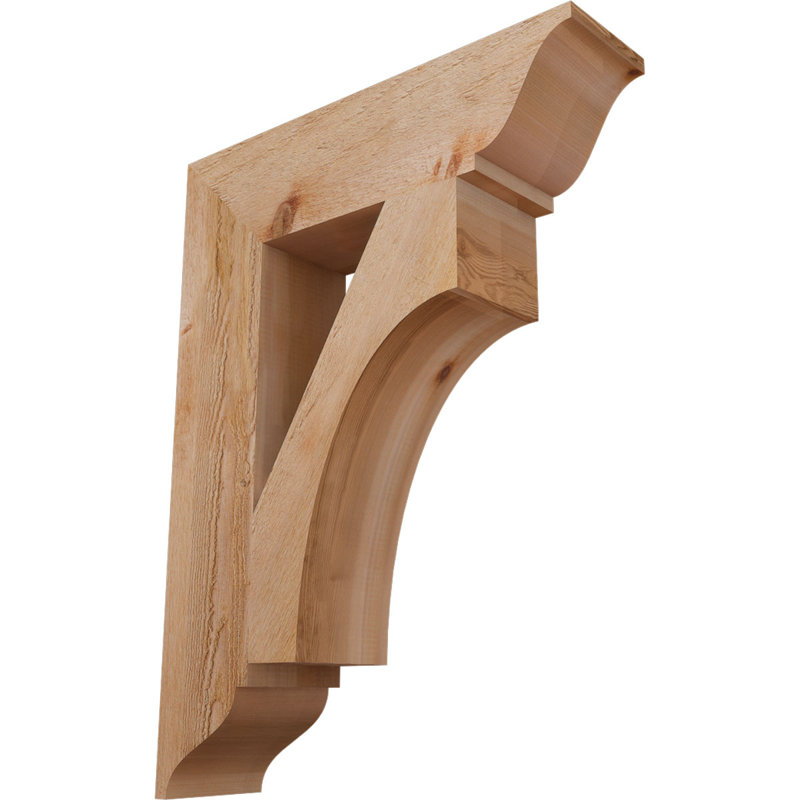 Support traditionnel Westlake, Cèdre rouge de l'Ouest, H 32 po x l 6 po x P 24 po, Rugueux