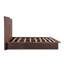 Lit en bois d'acacia Darmon avec finition noyer brut-411256546