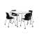 Dailey-" Lola Set 42" L Square Breakroom Table and Chair Set