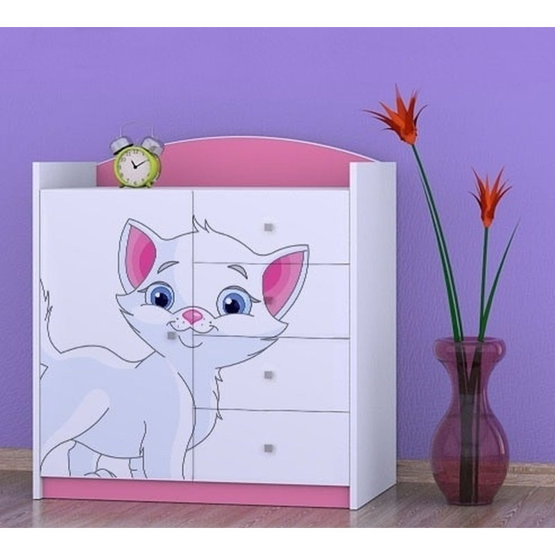 Neumann Kids 4 - Drawer Combo Dresser, Pink