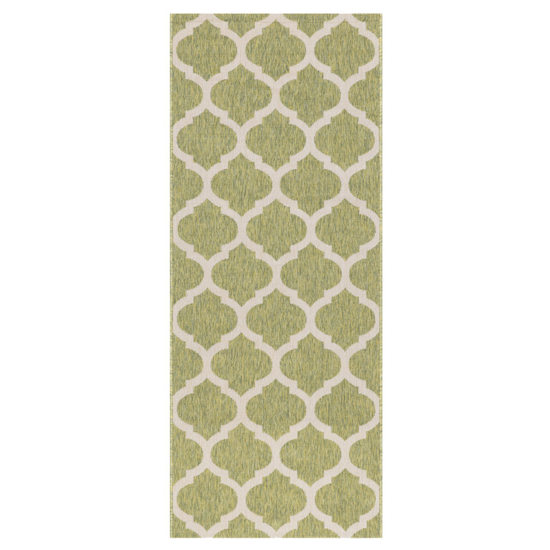 Tapis vert de haute qualité Aliveya, Tapis de couloir 2 pi 7 po x 6 pi 6 po