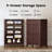 Fluted Design 5 Drawers Dresser, Tall Wooden Chest Of Drawers With Metal Handles-1962035804