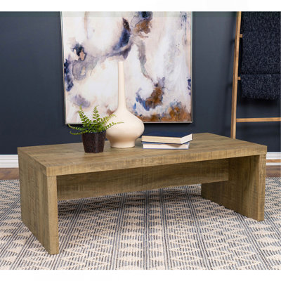 Table basse rectangulaire en bois d'ingénierie, manguier