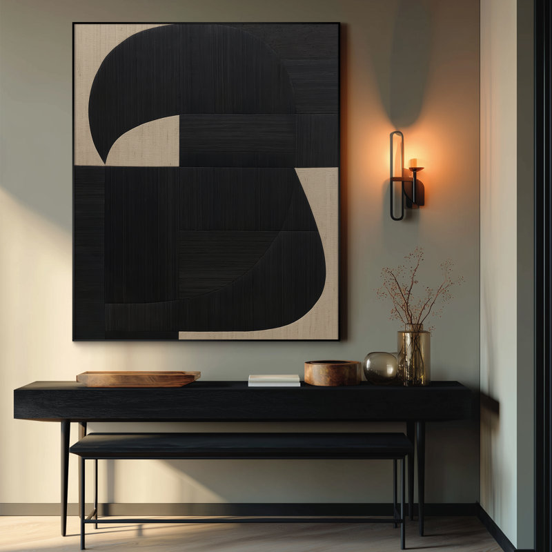 Extra Large Wall Art Fabric Print - Abstract Modern Artwork Artwork Decor for Living Room or Bedroom - "Frame Assembly Required (Unfinished Frame)"